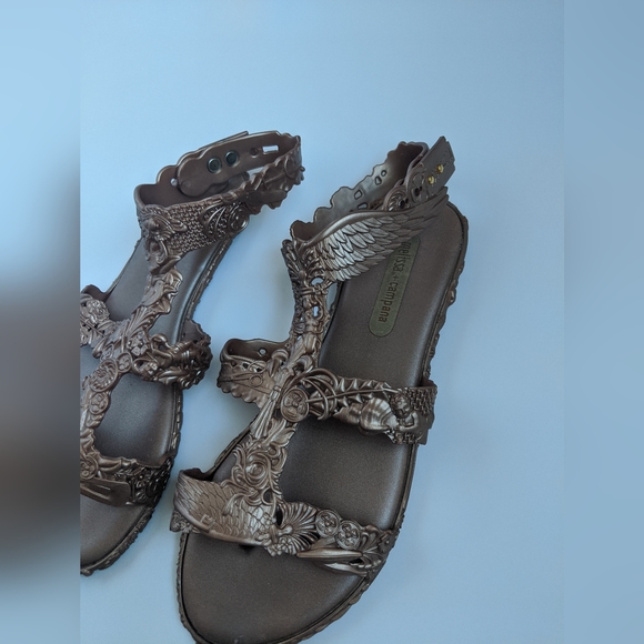 Melissa rose gold gladiator sandals - Picture 2 of 4